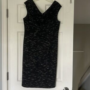 And Taylor, black and white dress